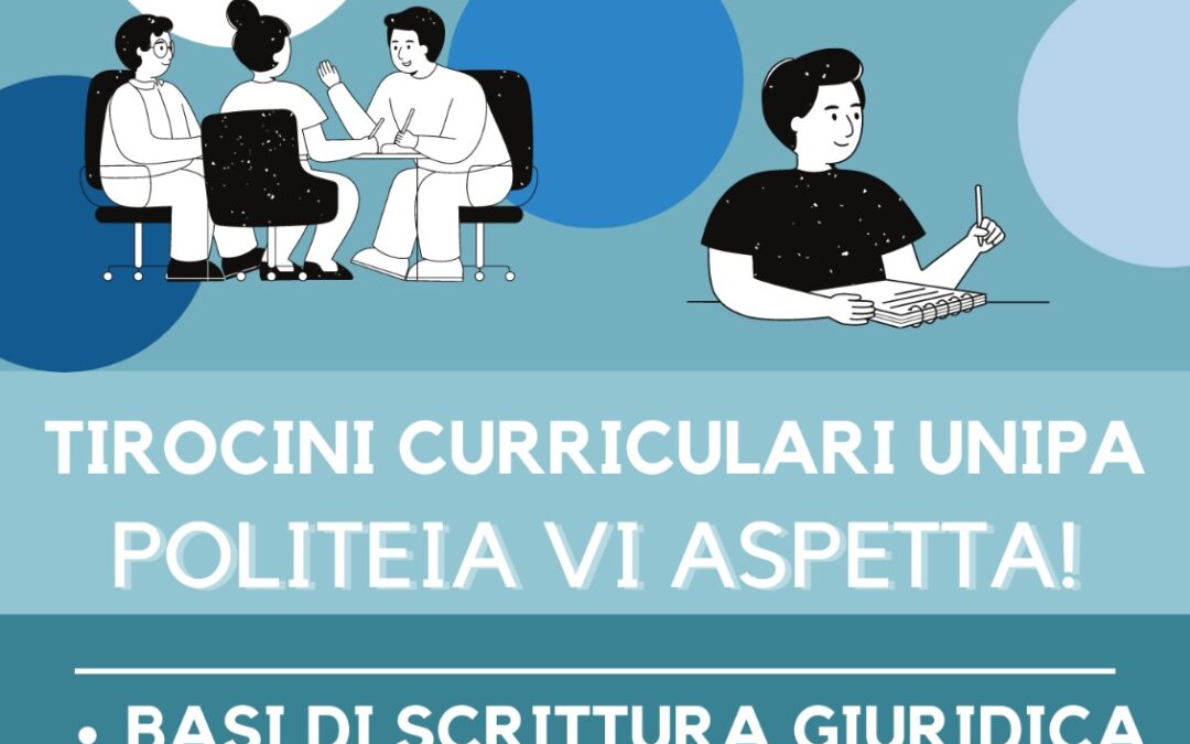 Tirocini curriculari UniPa primo semestre – Politeia vi accoglie!
